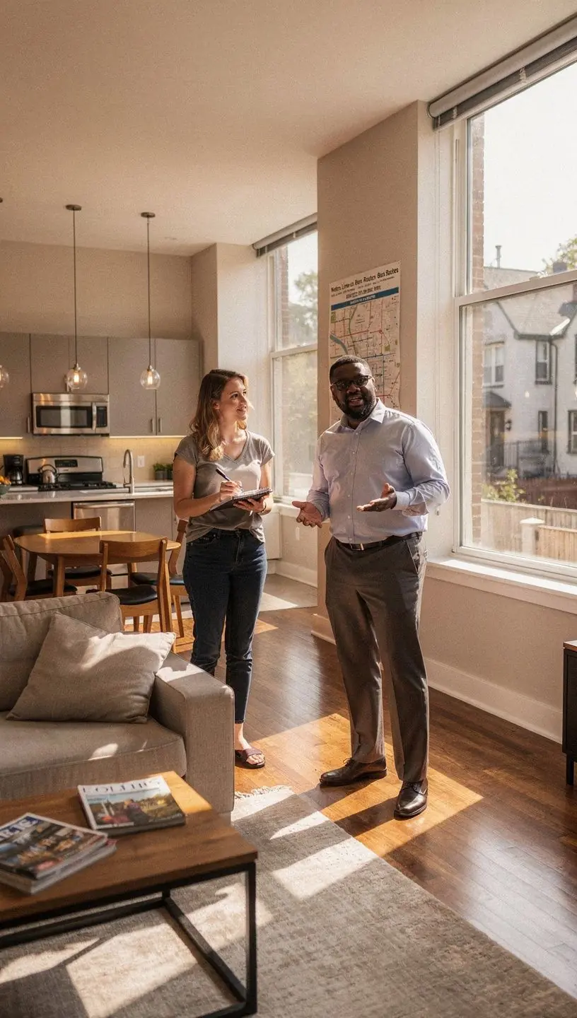 Kamera uchwycająca moment podpisania umowy najmu w biurze nieruchomości