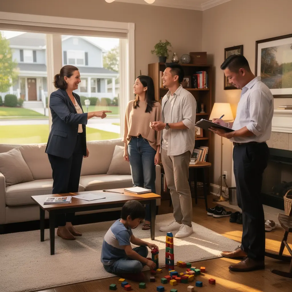 Widok na przestronny balkon z widokiem na okolicę i zielone tereny.