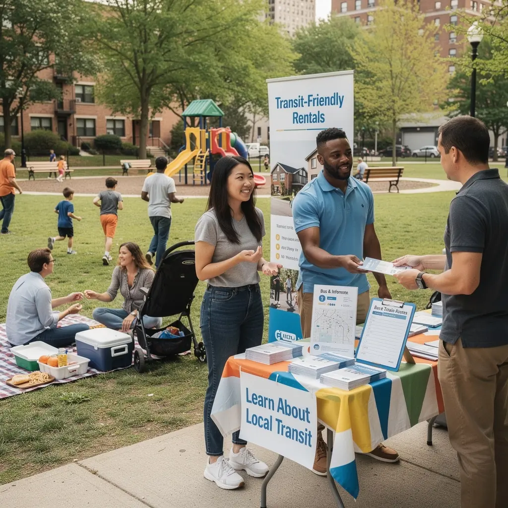 Osoba korzystająca z transportu publicznego, zmierzająca do nowego mieszkania.