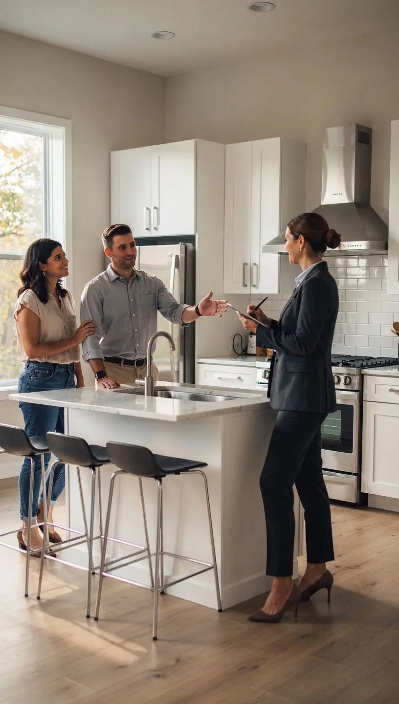 Zespół ekspertów omawiający dostępność transportu publicznego przy nieruchomości.